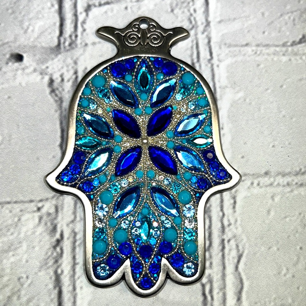 Lenox Blue Brilliance Good Luck Hamsa Wall Plaque